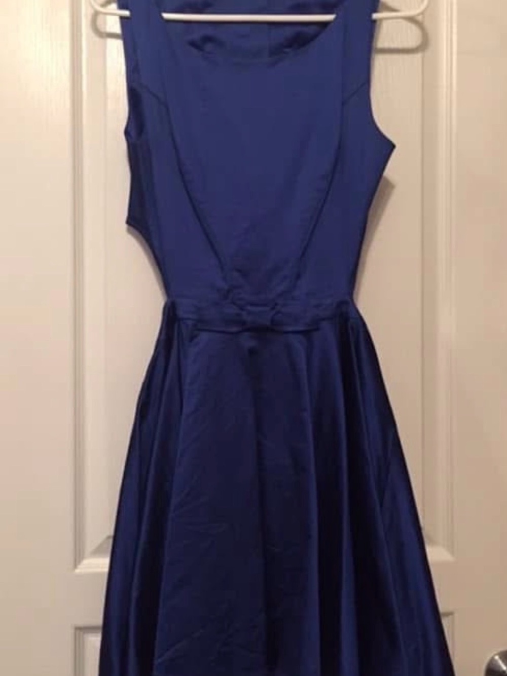 Marciano Royal Blue Sleeveless cut out -and-Flare Dress